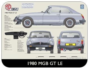 MGB GT LE 1980 Place Mat, Medium